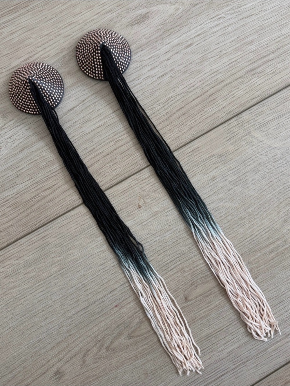 NWOT Agent Provocateur Black to Cream Ombre Tassel Drop Pasties
